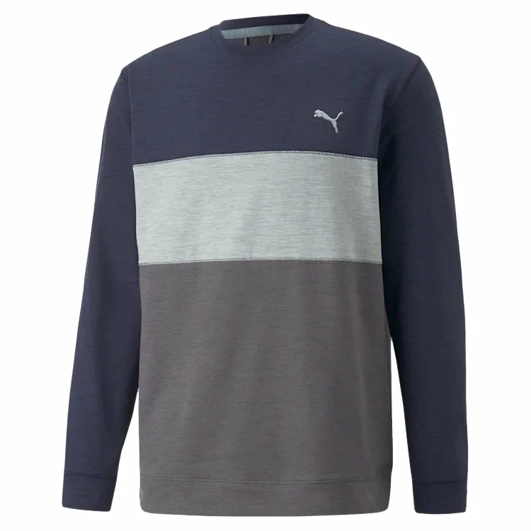 Puma Cloudspun Colourblock Crew Neck Golf Mid Layer 535458 1 Puma Cloudspun Colourblock Crew Neck Golf Mid Layer 535458