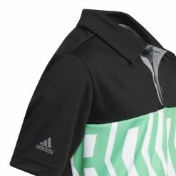 Adidas Junior Print Colorblock Polo Shirt H38824 -golf gloves Shop H38824 5 APPAREL Photography DetailView2 white