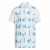 Adidas Junior Graphic Print Golf Polo Shirt HC0250