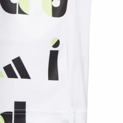 Adidas Junior Graphic Print Golf Polo Shirt HC0251 -golf gloves Shop HC0251 6 APPAREL Photography DetailView3 white