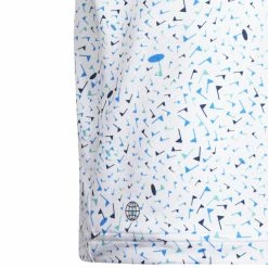 Adidas Junior Flag Golf Polo Shirt HD4952 -golf gloves Shop HD4952 5 APPAREL Photography DetailView2 white