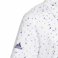 Adidas Junior Flag Golf Polo Shirt HD4953 -golf gloves Shop HD4953 6 APPAREL Photography DetailView3 white