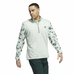 Adidas Splatter Print 1/4-Zip Golf Mid Layer HN7174 -golf gloves Shop HN7174 6 APPAREL OnModel WalkingView white