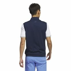 Adidas Elevated 1/4 Zip Golf Vest IB4541 -golf gloves Shop IB4541 5 APPAREL OnModel BackView white