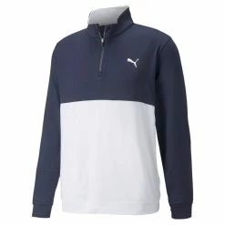 Puma Gamer Colour Block 1/4 Zip Golf Top 532985